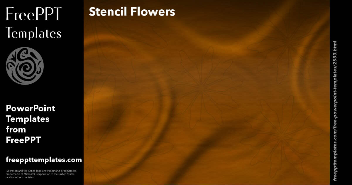 Stencil Flowers PowerPoint Templates