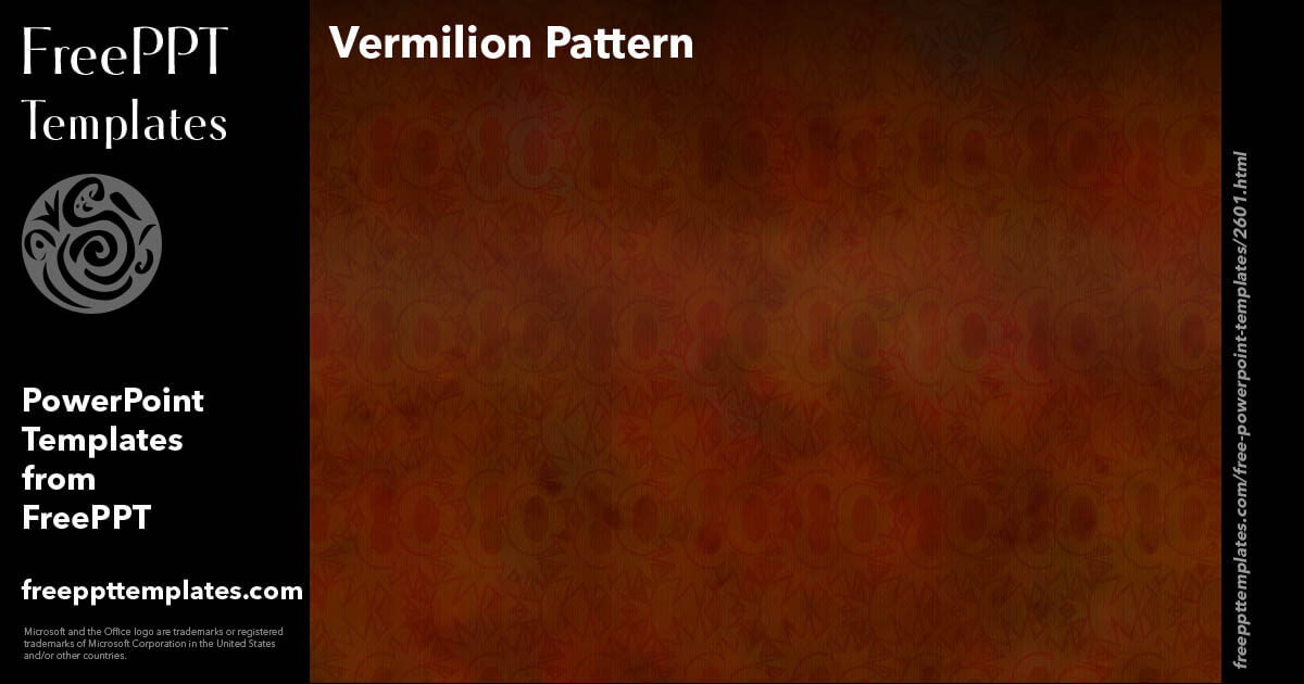 Vermilion Pattern - PowerPoint Templates