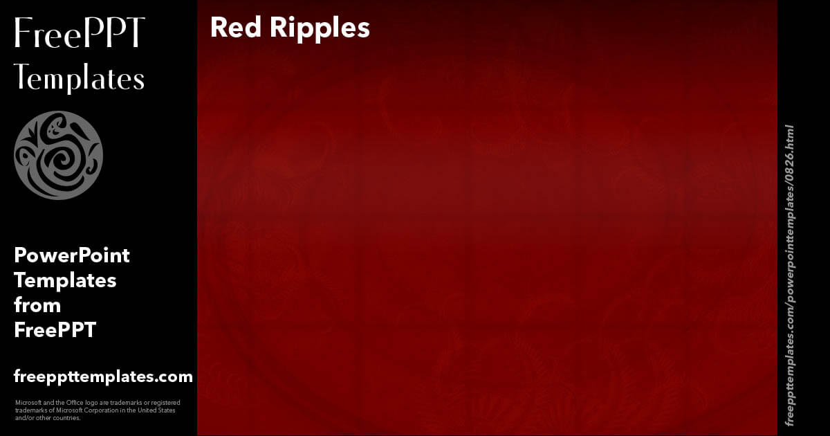 Red Ripples - PowerPoint Templates